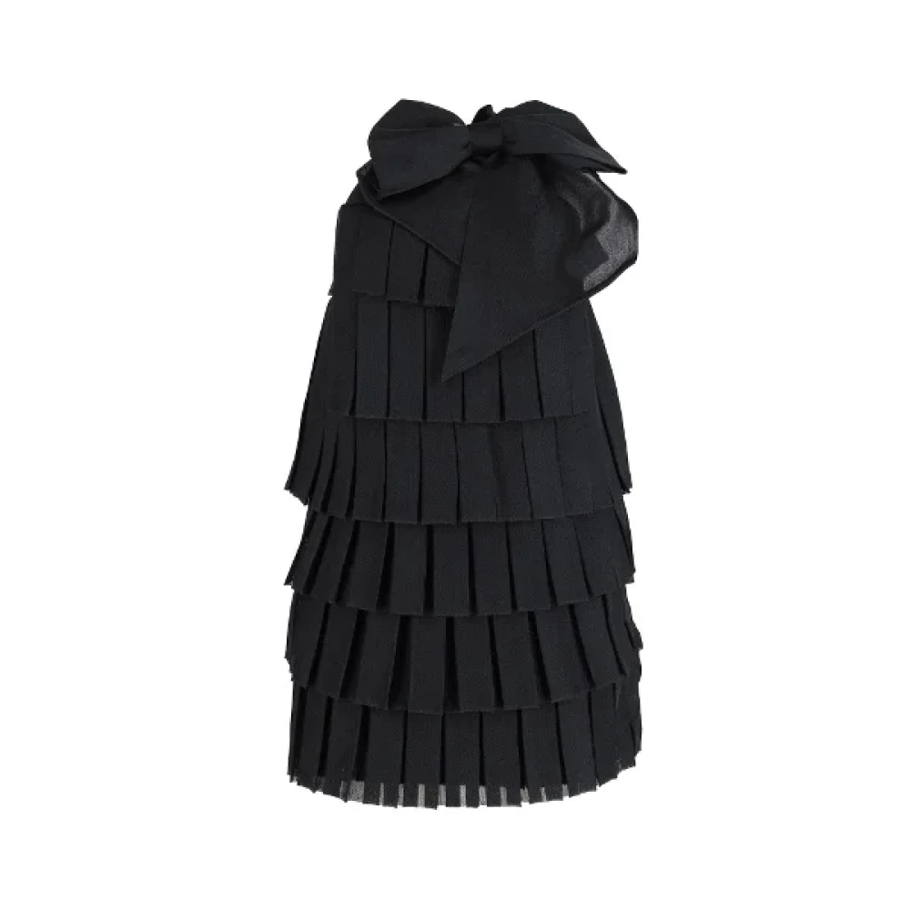 Balmain Pre-owned Nylon dresses Black Dames