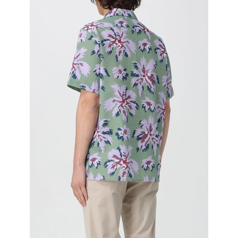 PS By Paul Smith Casual Fit Korte Mouw Overhemd Green Heren