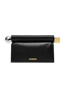 Svart Lam Crossbody Väska