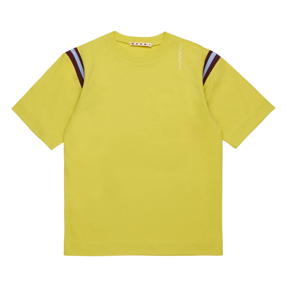 Marni Unisex Kids Yellow Kids Short Sleeve T-Shirts, 6 Y, Logo T-Shirt
