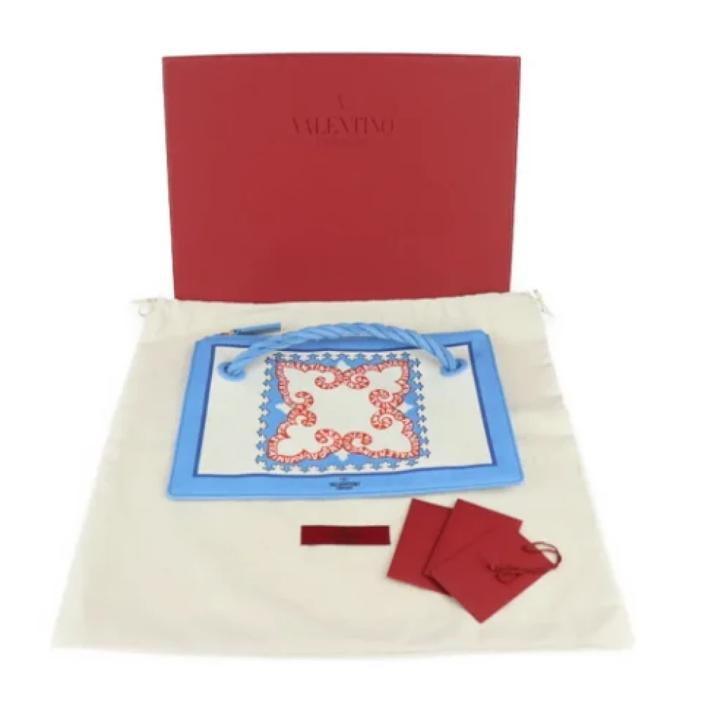 Valentino Vintage Pre-owned Canvas clutches Blue Dames