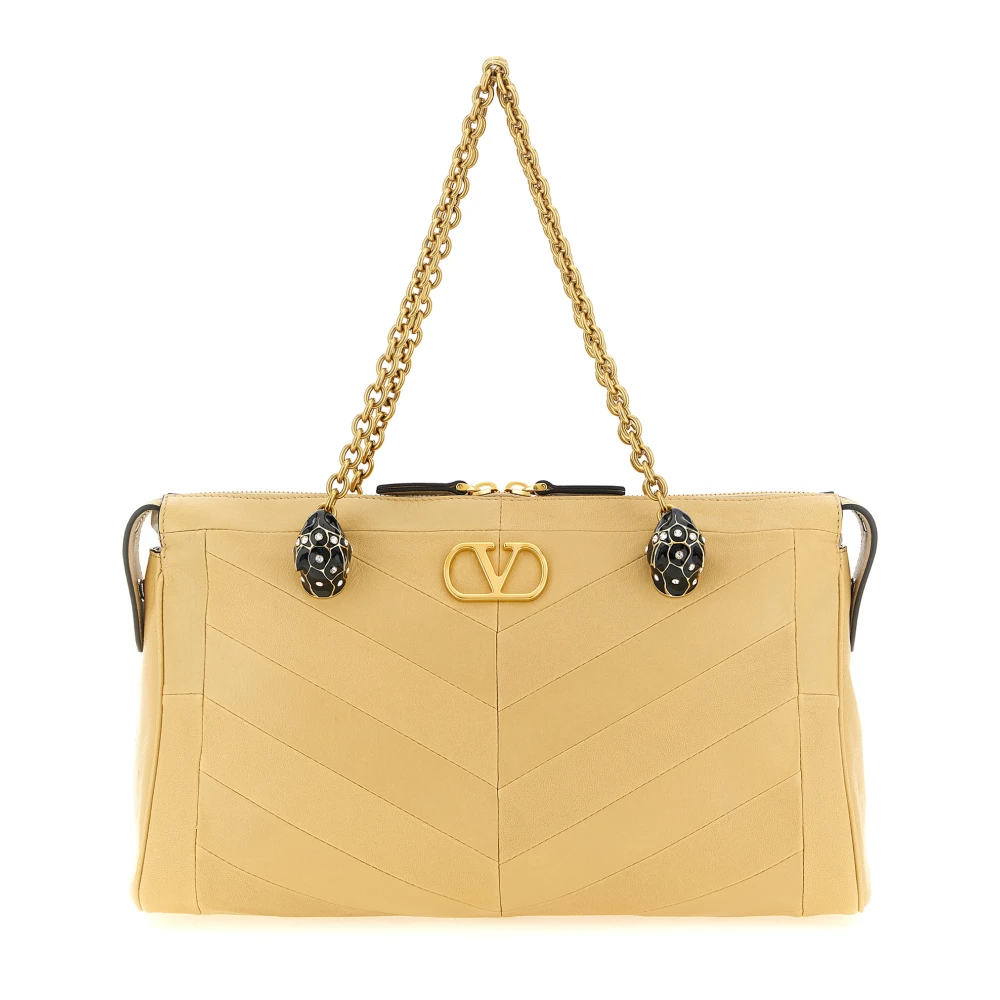 Valentino Garavani Women's Beige Shoulder Bags, One Size, Panthea Shoulder Bag