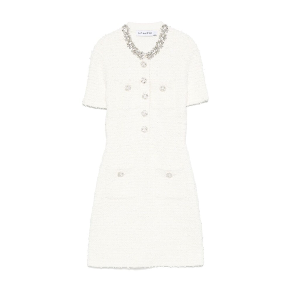 ||SALE|| Self-Portrait >> オーガニックコットンミディドレス White Cotton Broderie Midi Dress – self-portrait-US