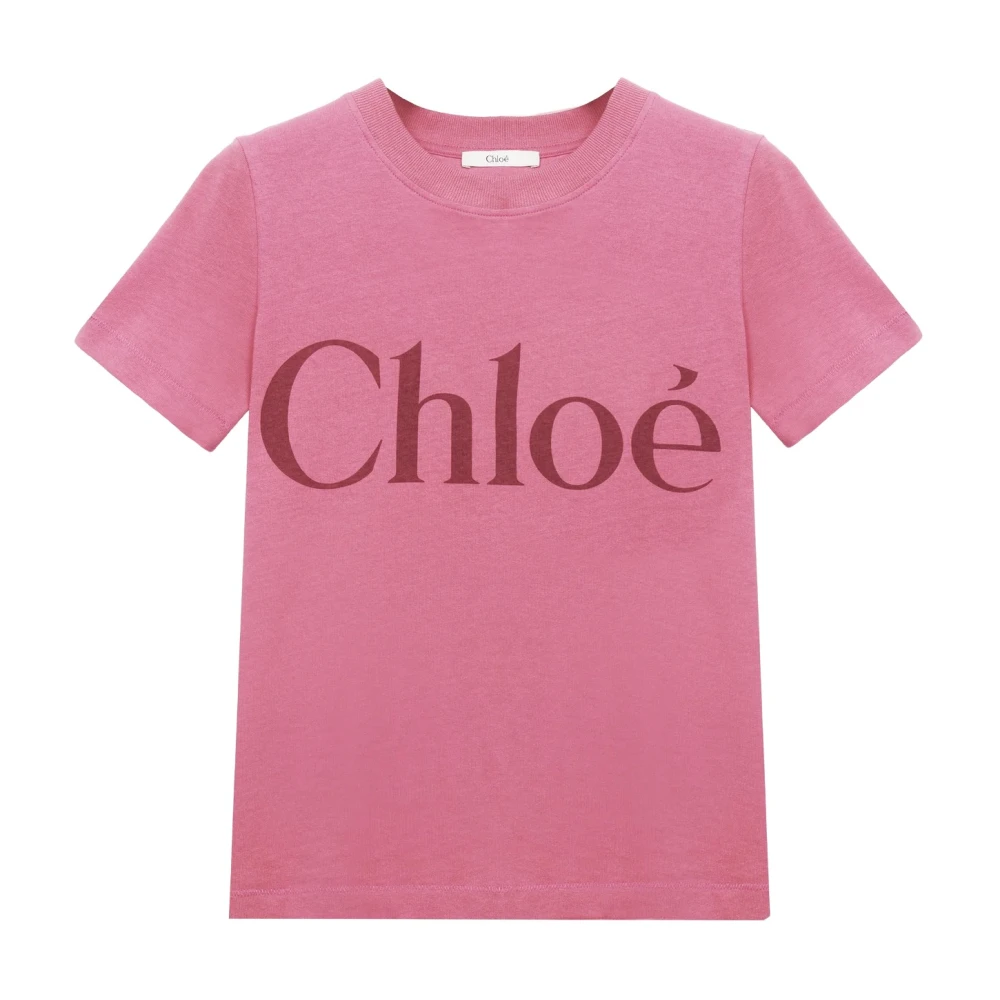 Chloé - Tops > T-Shirts - Pink - Chloé - Modalova