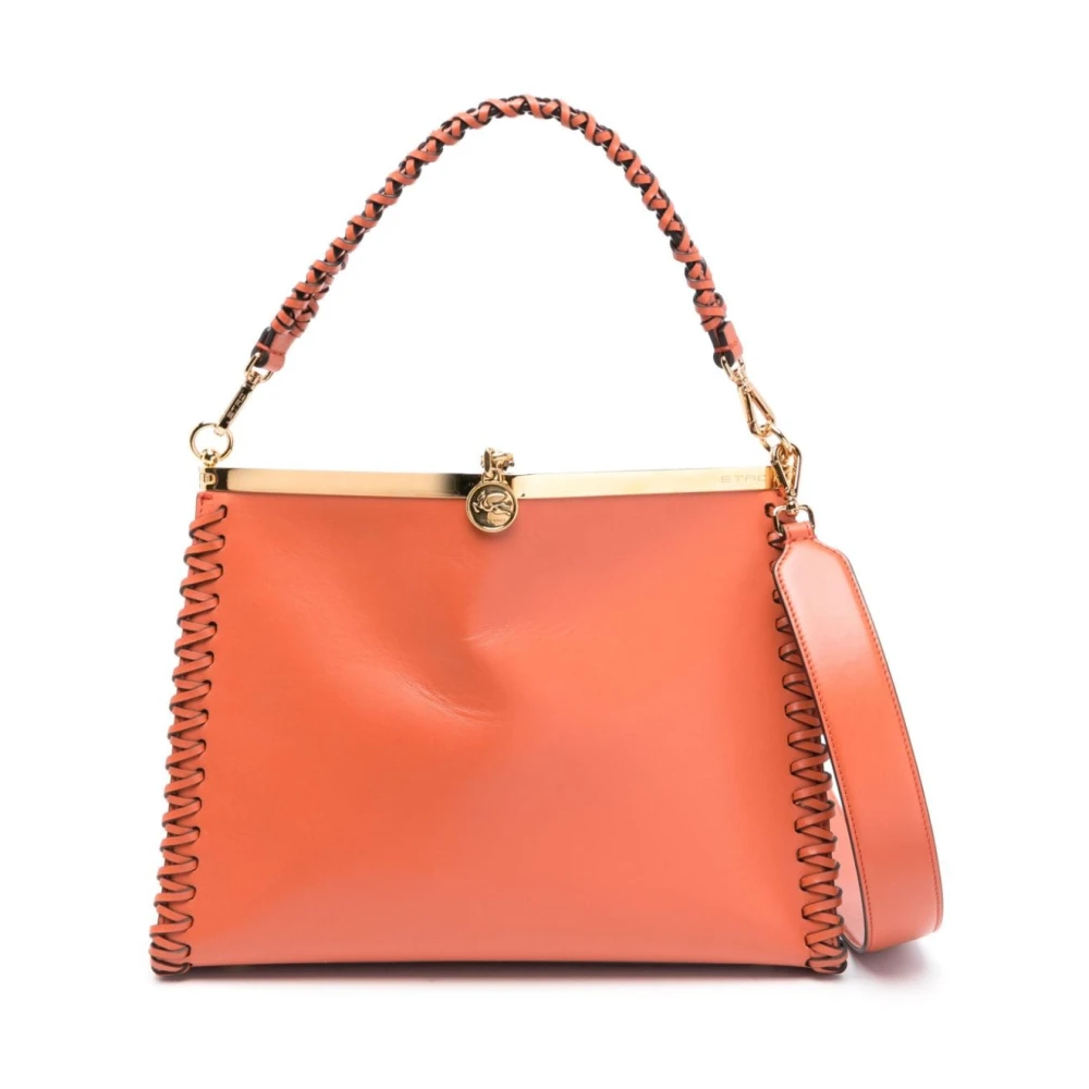 ETRO Rode leren schoudertas 'Vela' Pink Dames