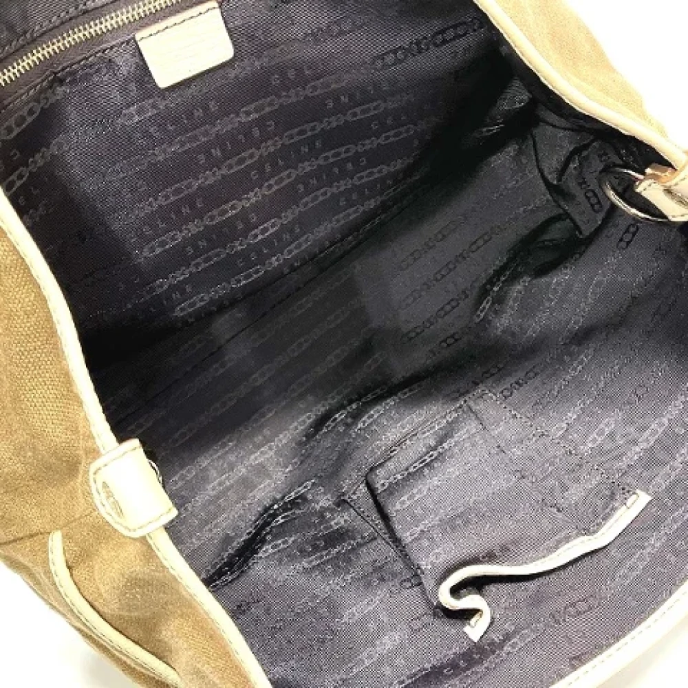 Celine Vintage Pre-owned Canvas handbags Beige Dames