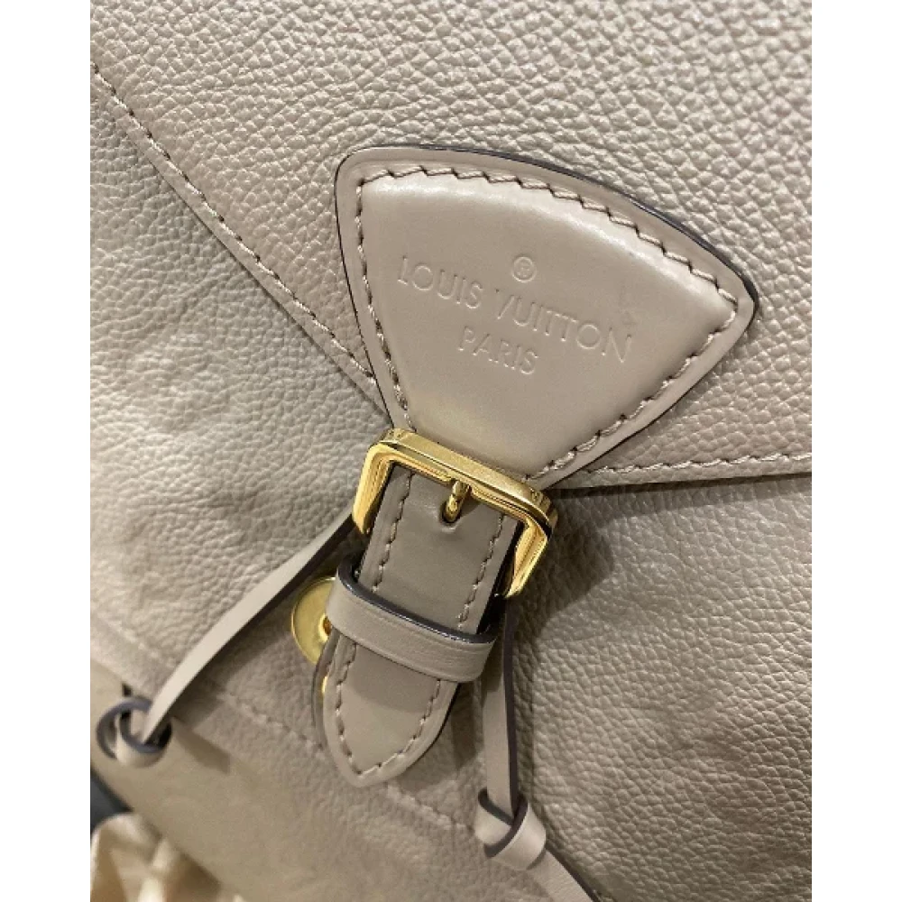 Louis Vuitton Vintage Pre-owned Leather backpacks Beige Dames