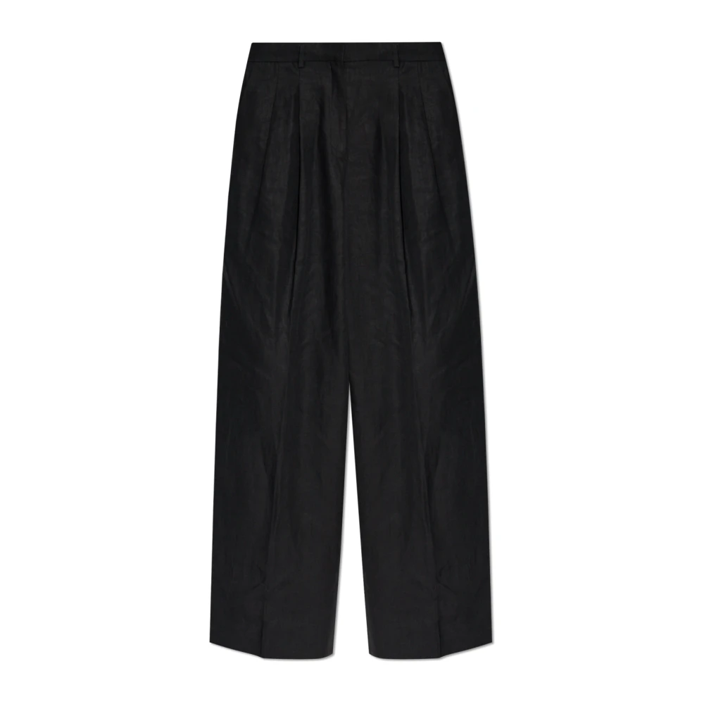 Theory Linnen broek Black Dames