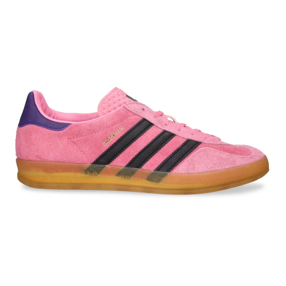 Adidas Women's Pink Sneakers,, Gazelle Trainers With Leather Details Size 3
