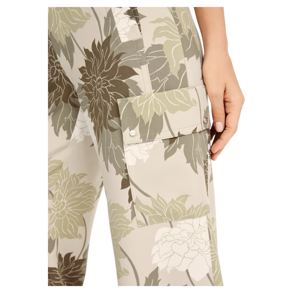 Marc Cain Relaxte cargobroek met bloemenprint Multicolor Dames