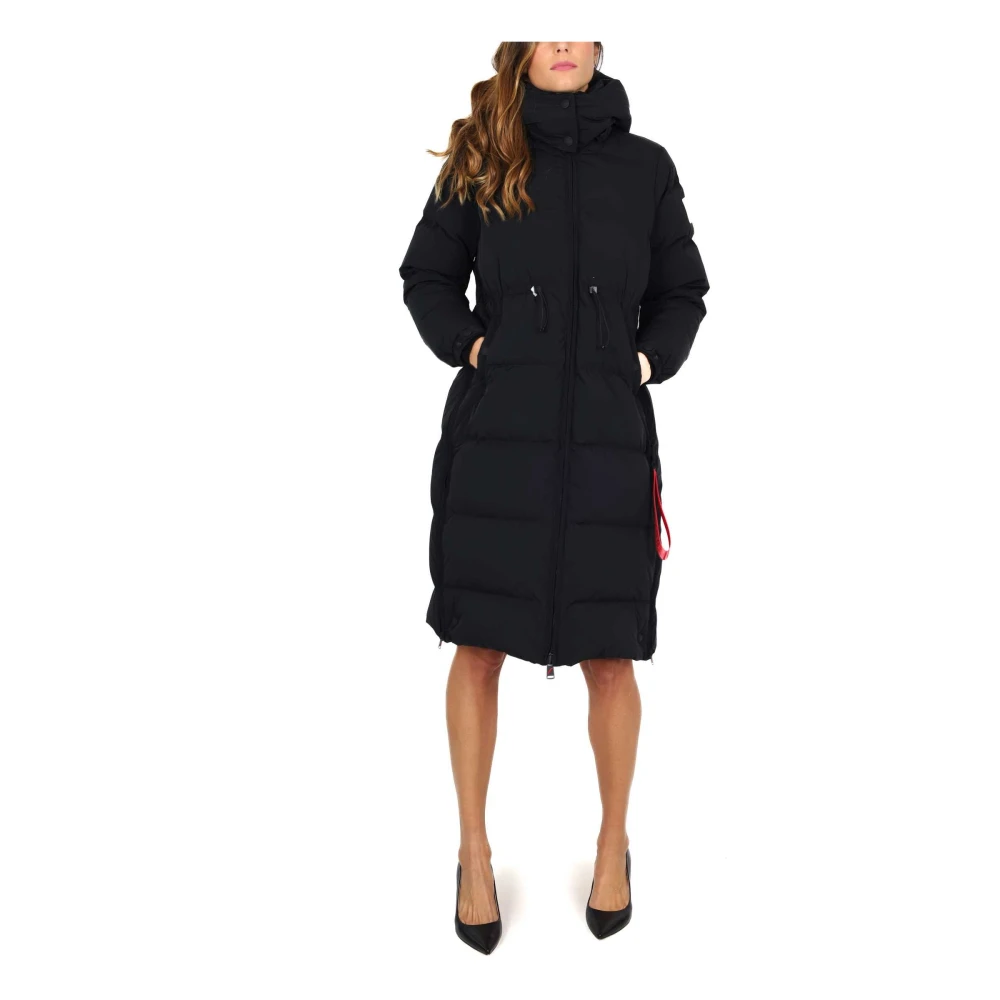 Afterlabel Lange gewatteerde winterjas zwart Black Dames