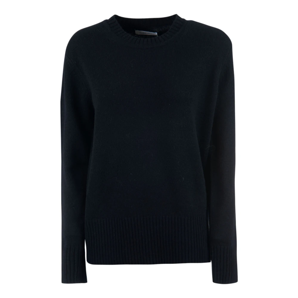 Calvin Klein Zwarte Cashmere Crew Neck Sweater Black Dames