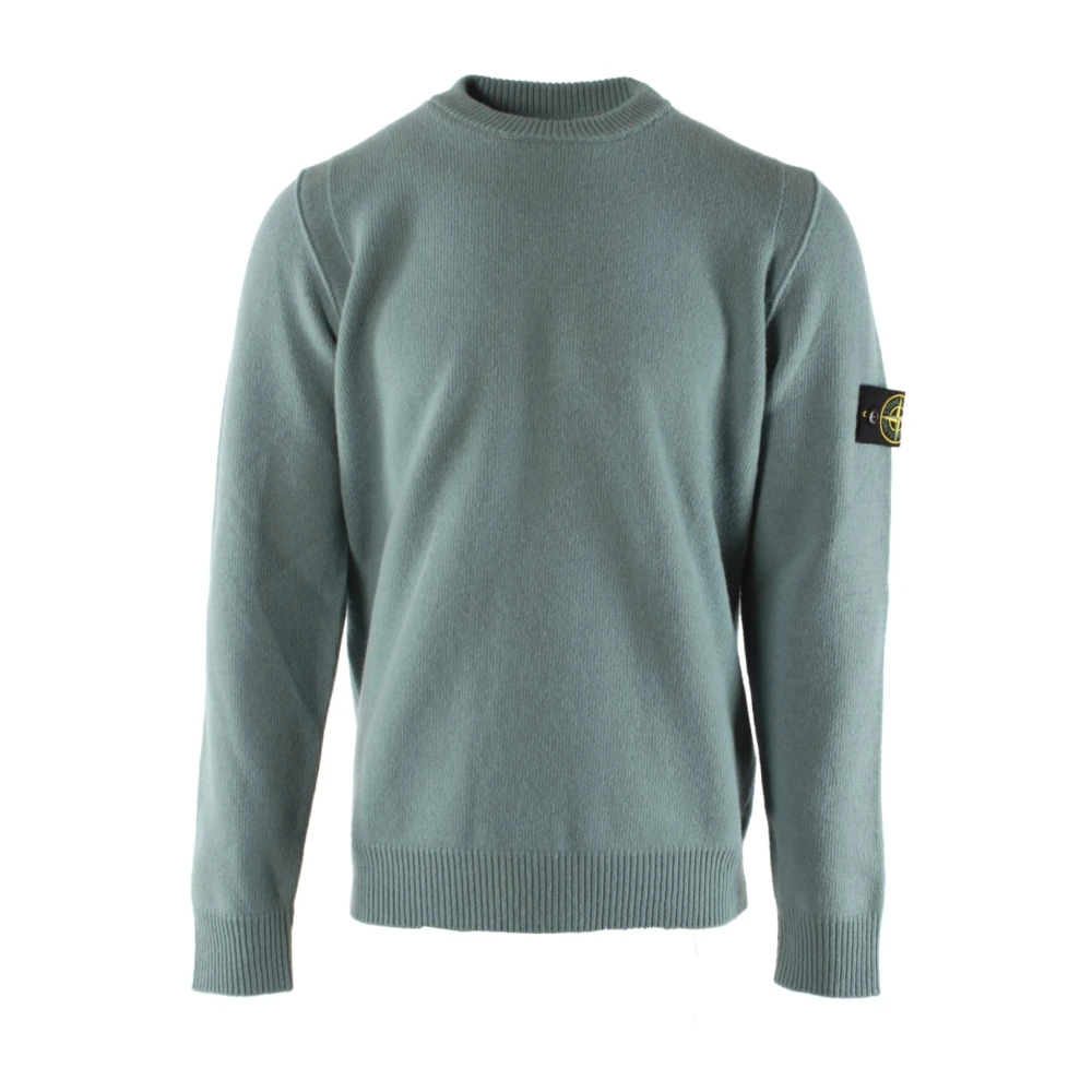 Stone Island Blauwe Wolmix Heren Trui Blue Heren