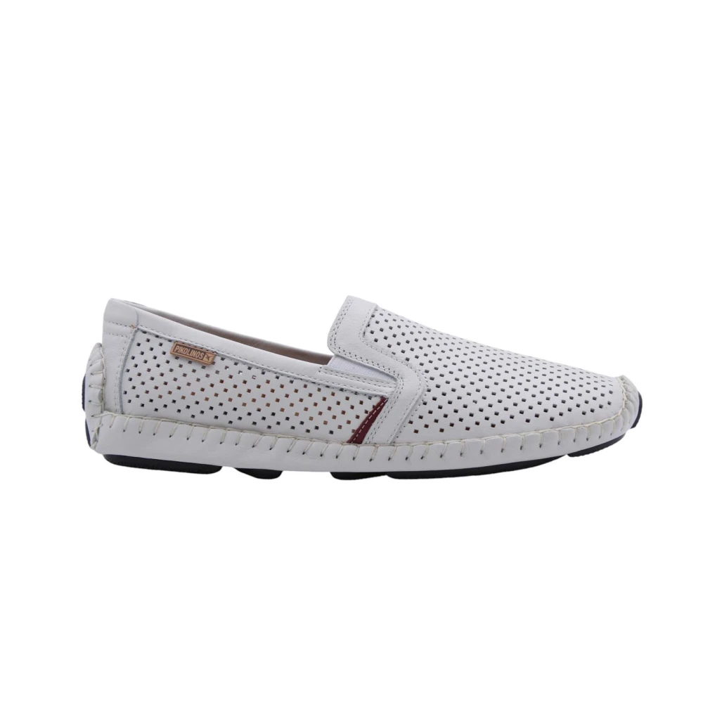 Pikolinos White Classic Leather Moccasin Shoes - Male - Loafers - 10 Uk - Shoes