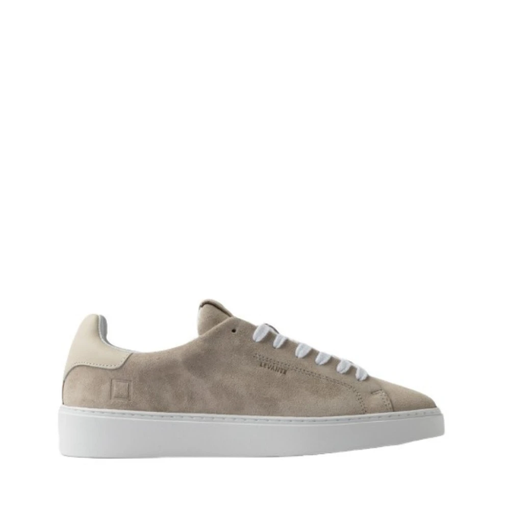 D.a.t.e. Suède Sneakers met leren details Heren Schoenen Beige