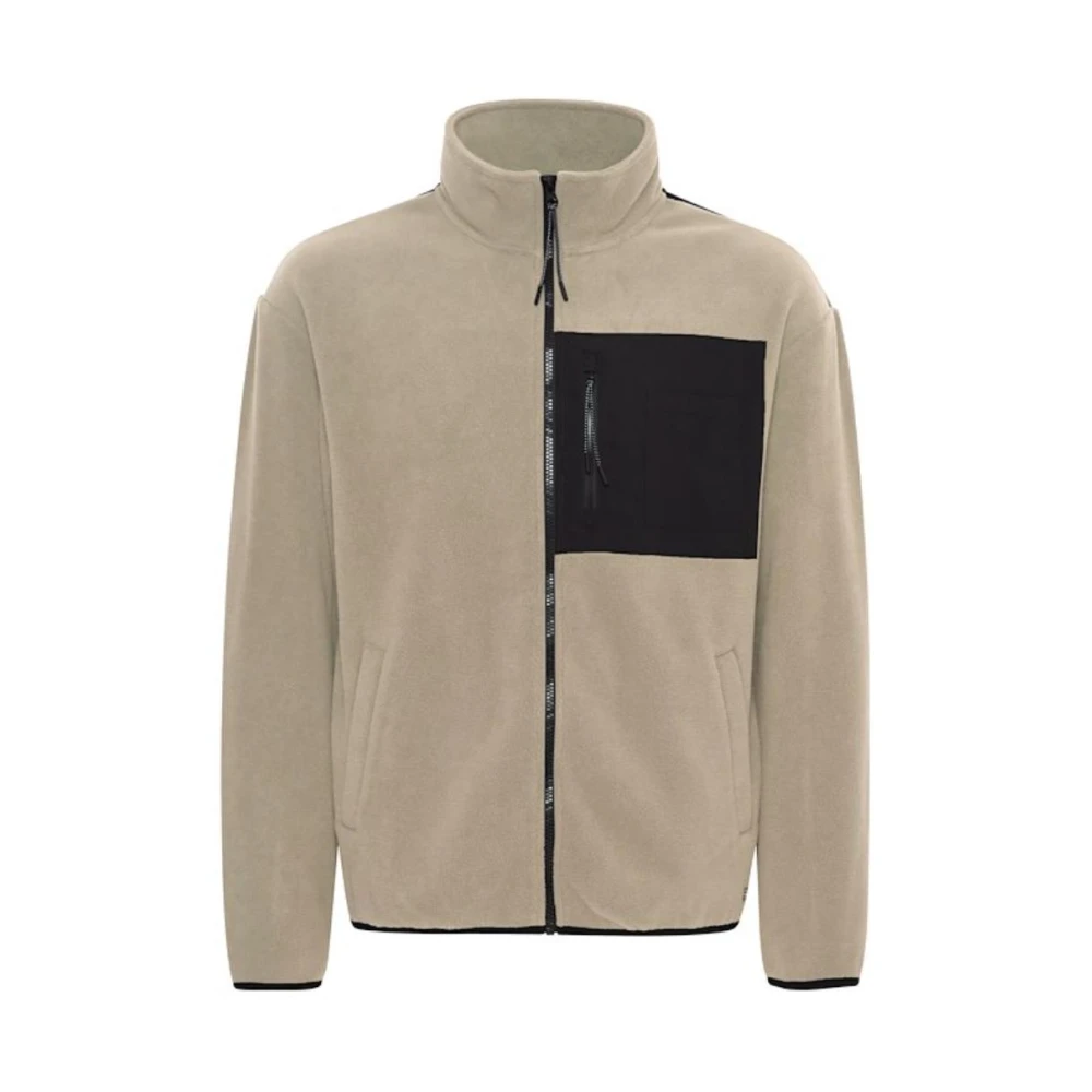 Blend Fleece Jas Machinewasbaar Fijne Was Beige Heren