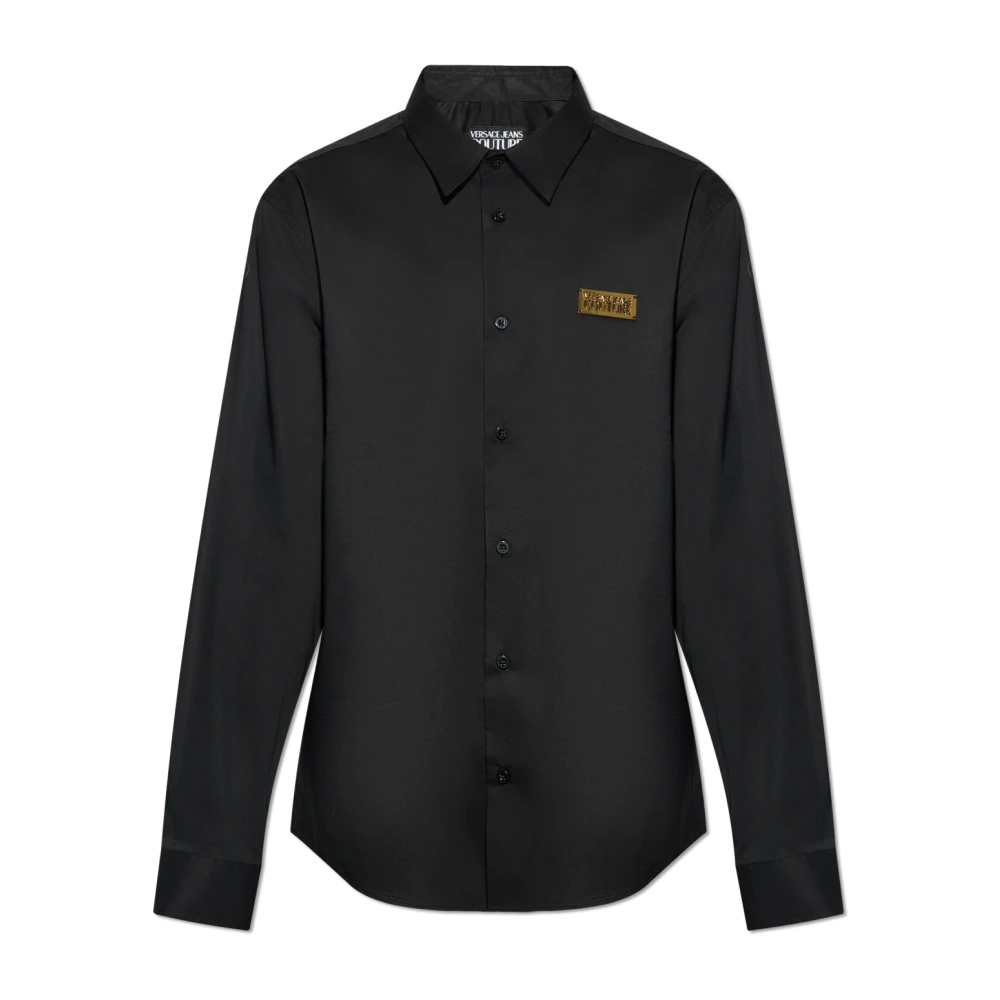 Versace Jeans Couture Shirt met applicatie Black Heren