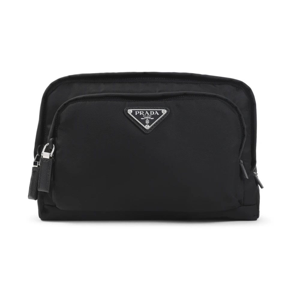 Prada , Toilet Bags, Male, Black, One Size, Re-Nylon Pouch