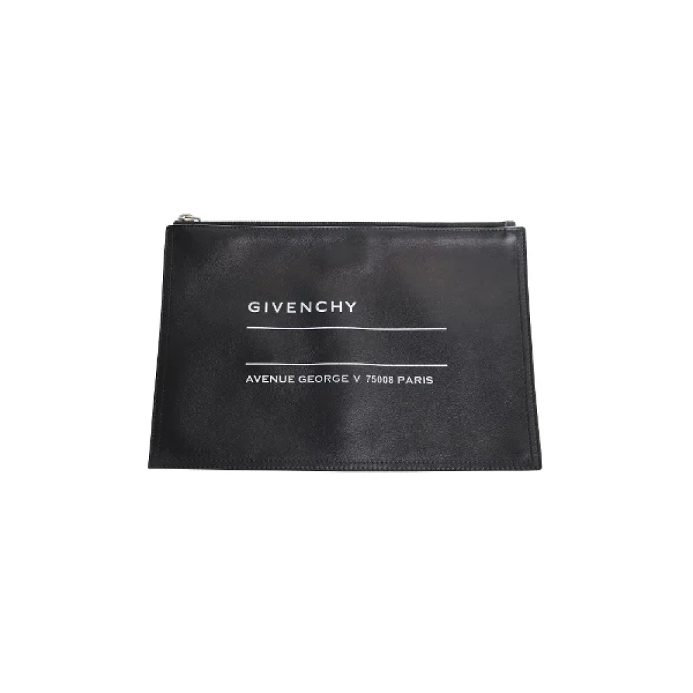 Givenchy Pre-owned Leather pouches Black Dames