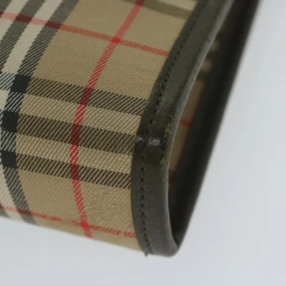 Burberry Vintage Pre-owned Canvas clutches Beige Dames