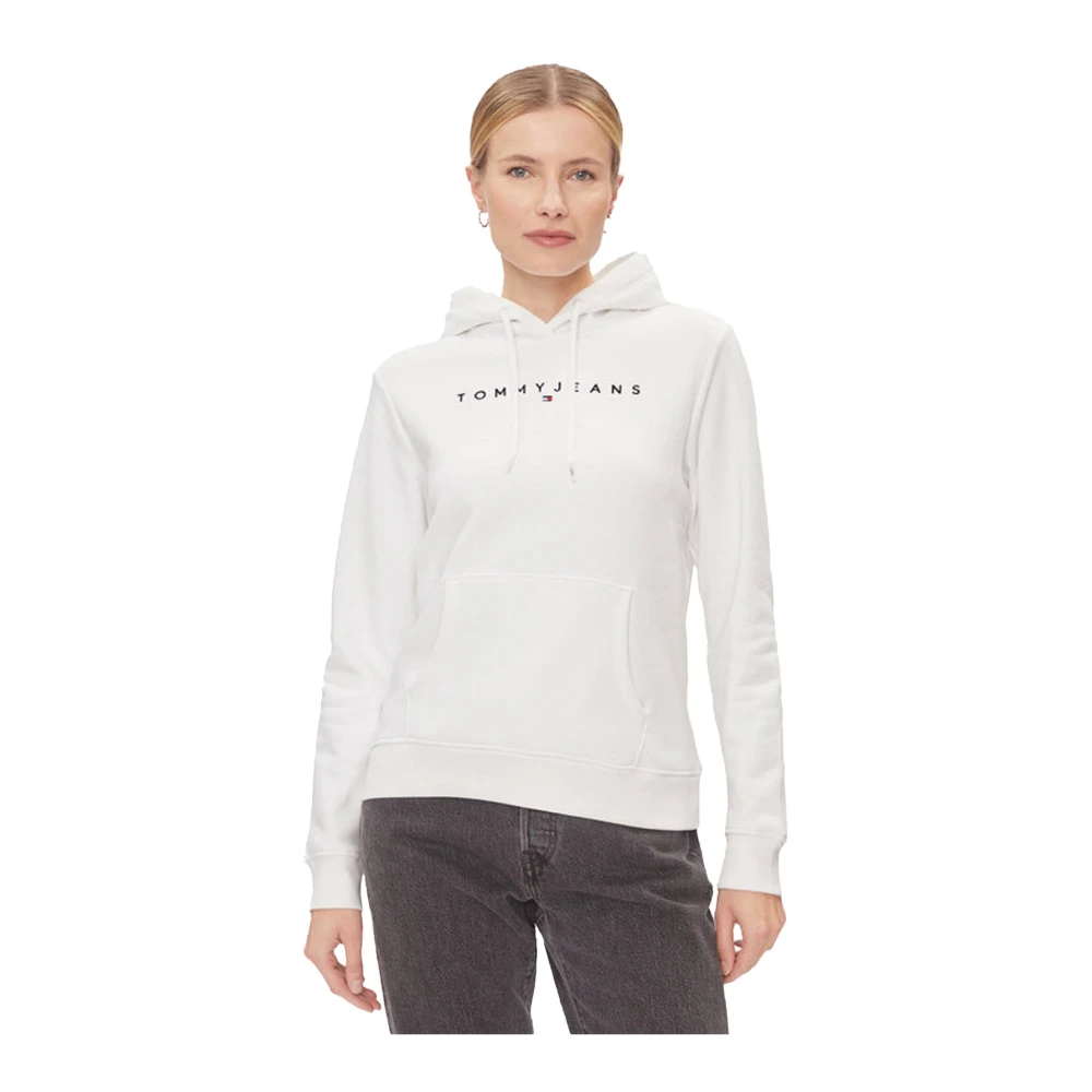 Tommy Jeans Hoodie van katoen Wit White Dames