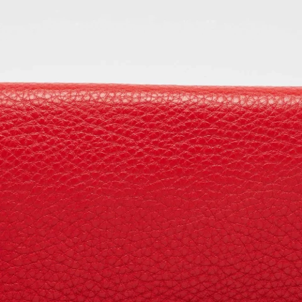 Fendi Vintage Pre-owned Leather clutches Red Dames