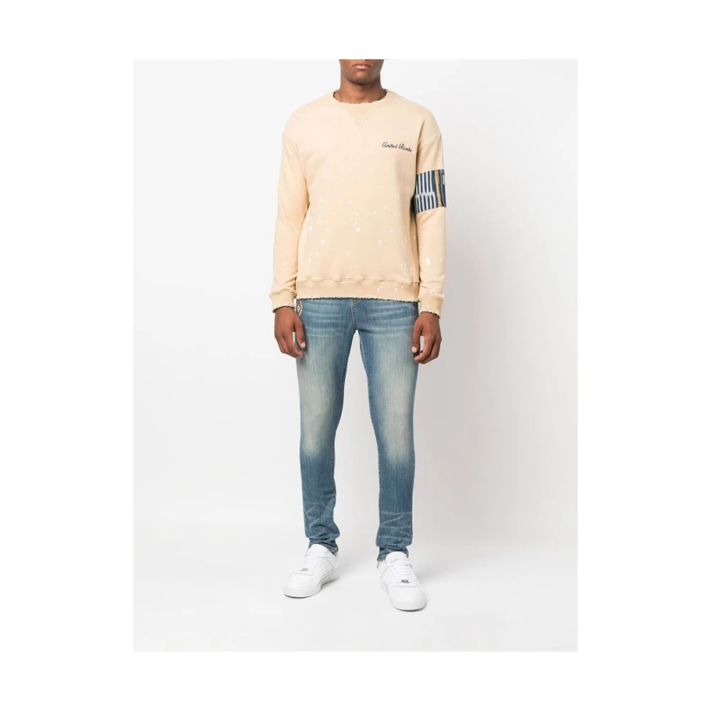 United Rivers Blauwe Geborduurde Skinny Jeans Blue Heren