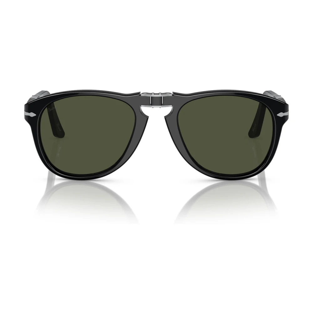 Persol Uomo Nero/Verde Po0714 Folding 95/31 Occhiali Da Sole Acetato Pilot Nor - Immagine 4