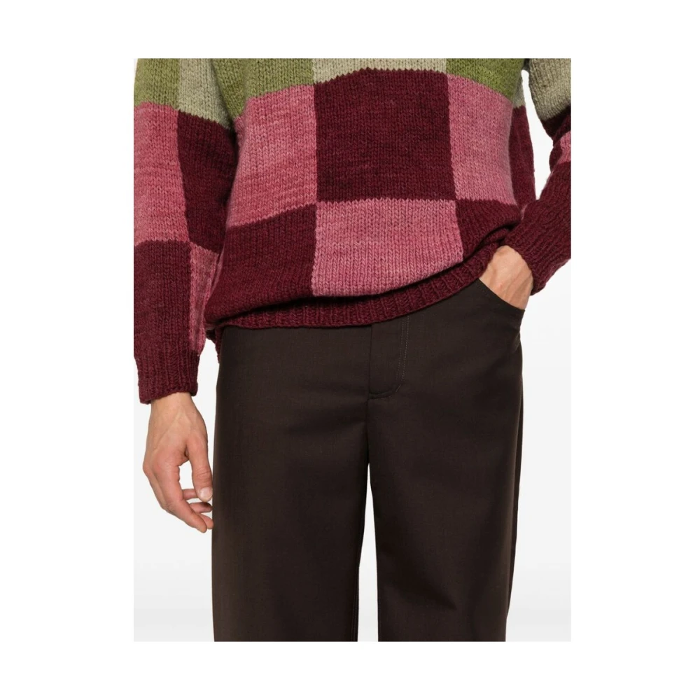 Séfr Bruine Gestreepte Straight Leg Jeans Brown Heren