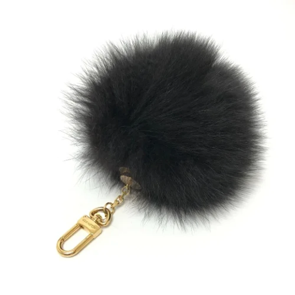Louis Vuitton Vintage Pre-owned Fabric key-holders Black Dames