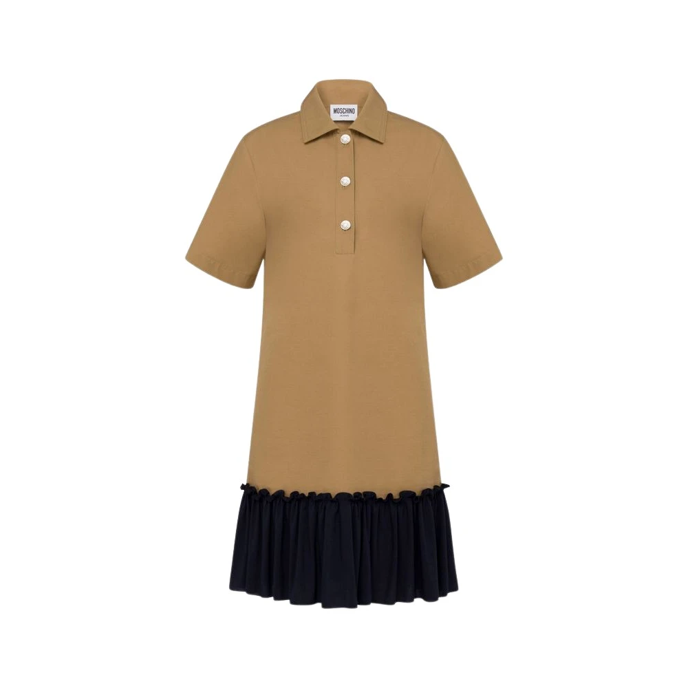 Moschino Women's Beige Cotton Twill Dress