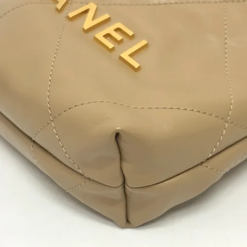 Chanel Vintage Pre-owned Leather handbags Beige Dames