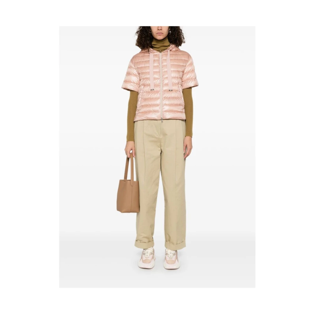 Herno Perzikroze capuchonrits jas Pink Dames