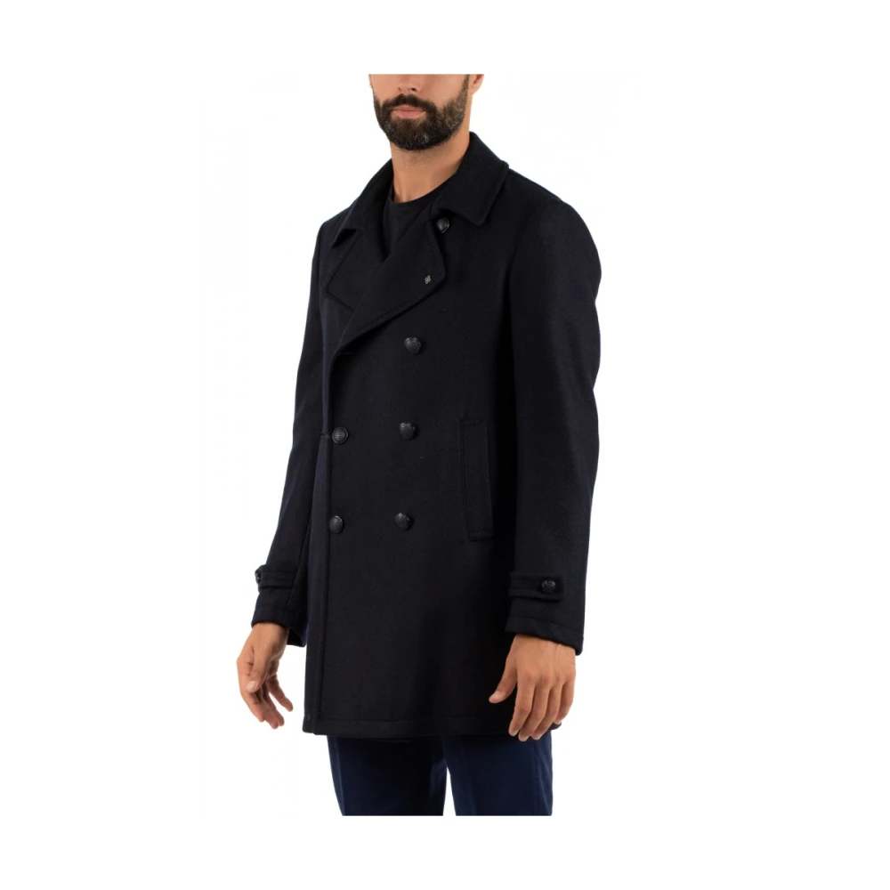 Tagliatore Heren Trenchcoat Blue Heren
