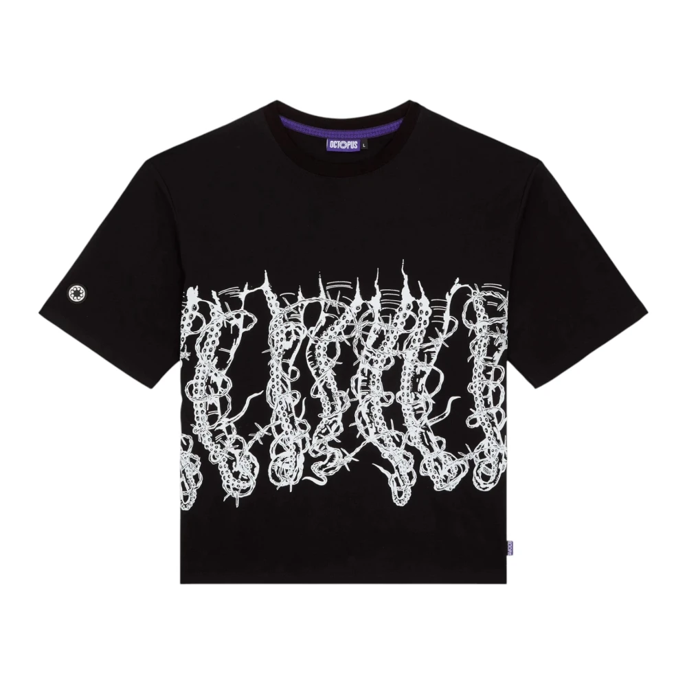 Octopus Prikkeldraad Katoenen Tee Black Heren