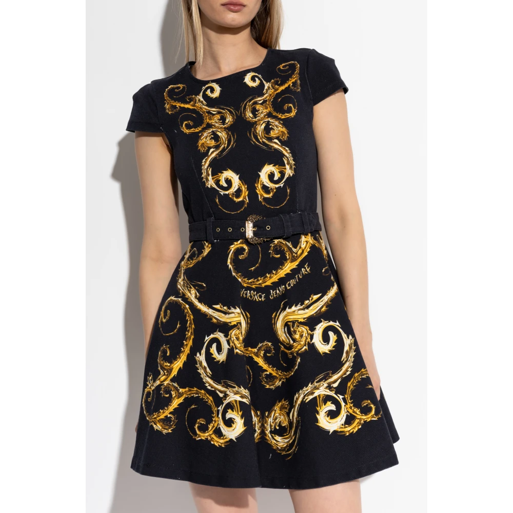 Versace Jeans Couture Jurk met patroon Black Dames