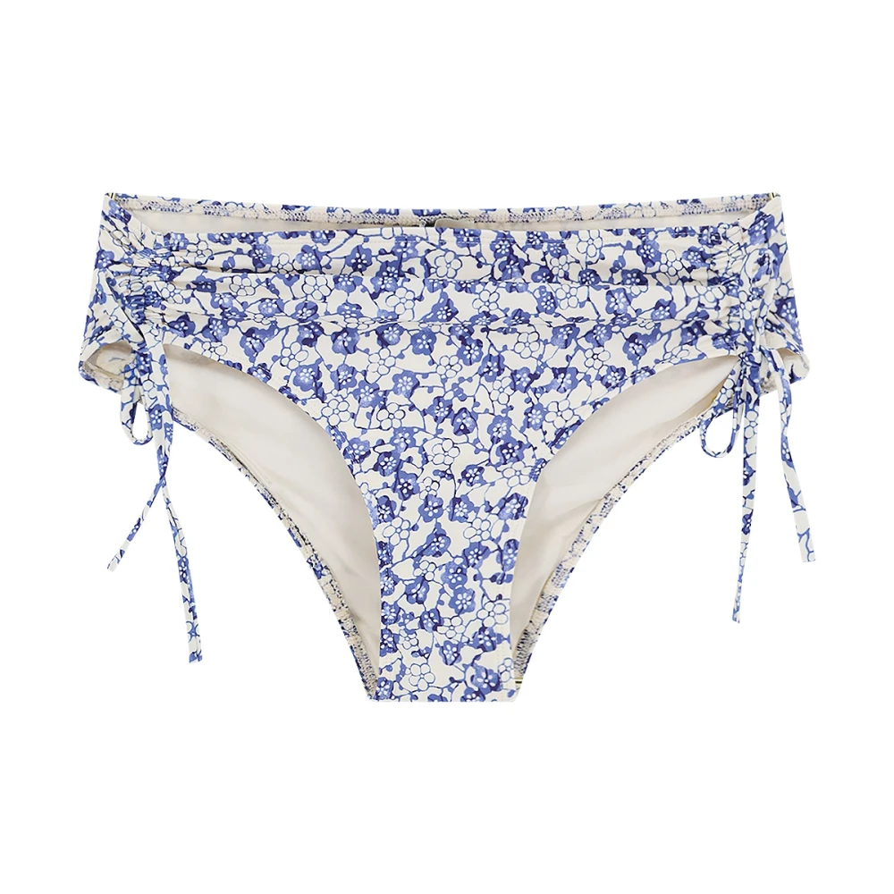 Isabel Marant Women's Blue High-Waisted Double Side Drawstring Bikini Bottom