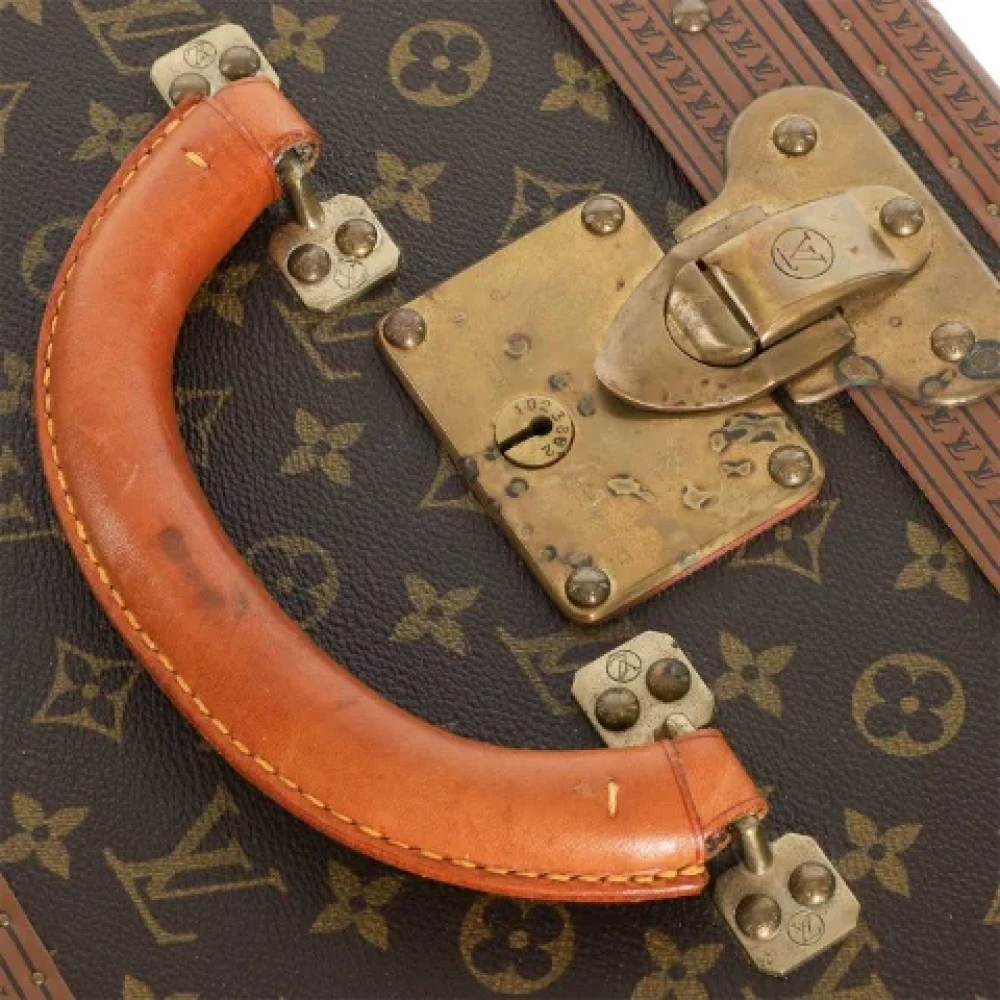 Louis Vuitton Vintage Bruine Stoffen Louis Vuitton Reistas Brown Dames
