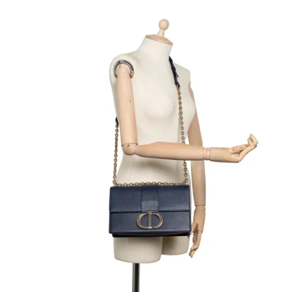 Dior Vintage Pre-owned Leather dior-bags Blue Dames
