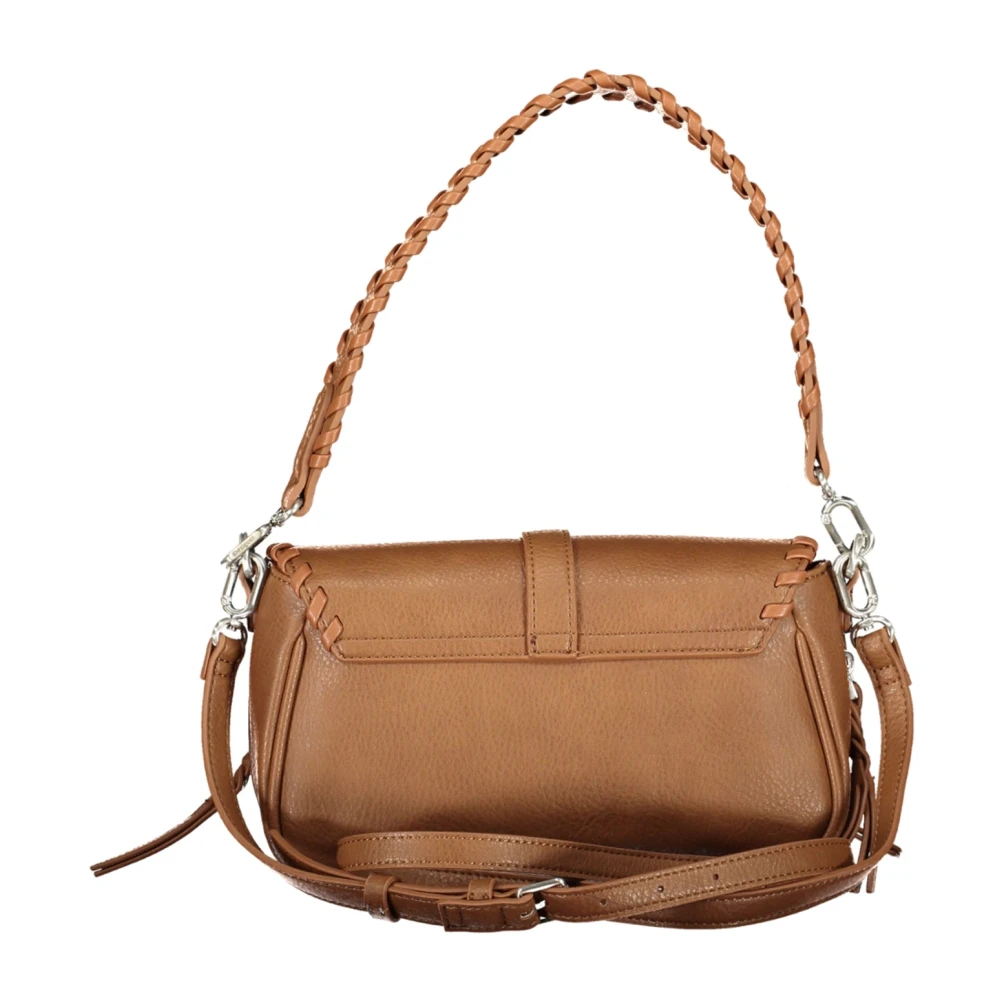 Desigual Bruine schoudertas met afneembare band en ritssluiting Brown Dames