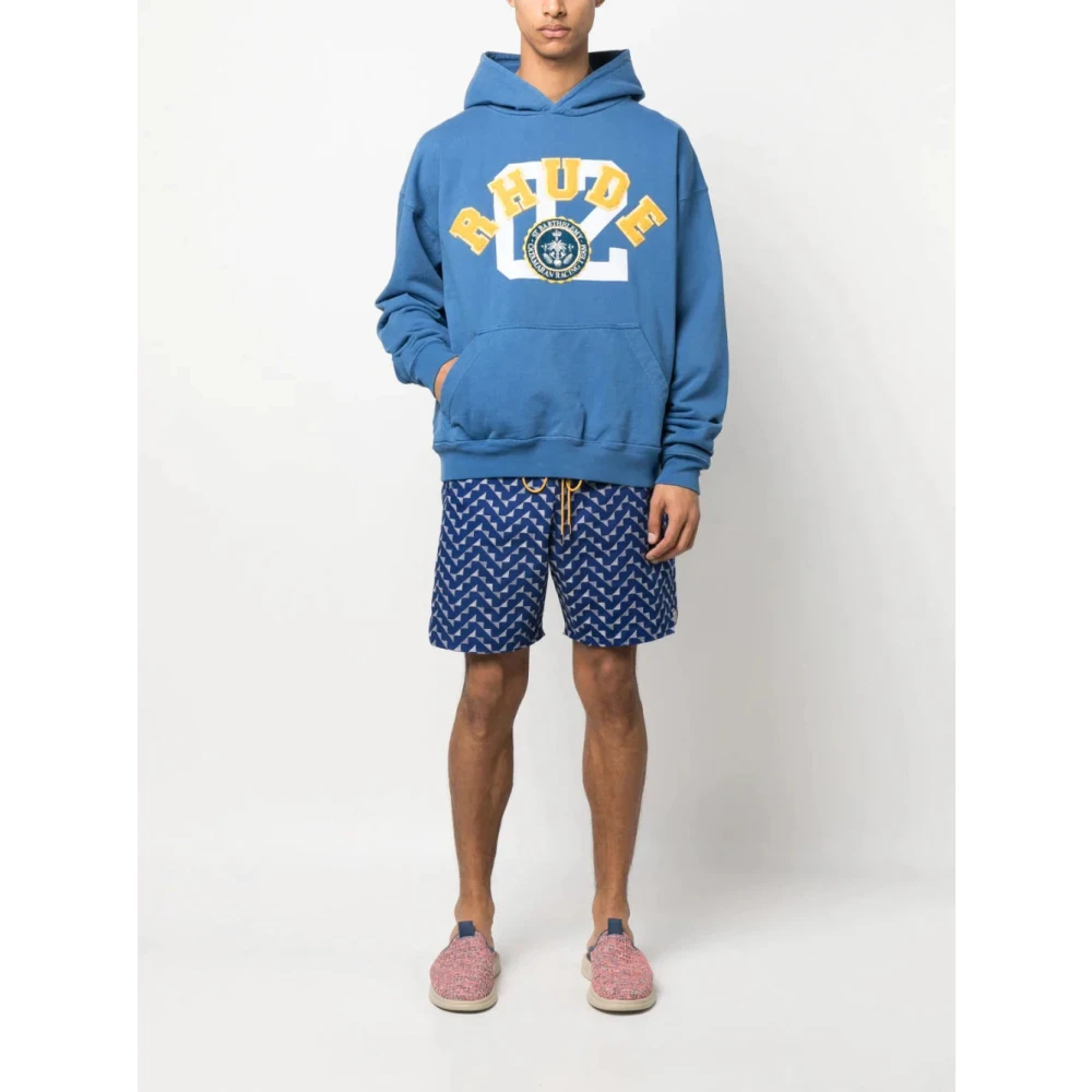 Rhude Geometrisch-patroon Strandshorts Blue Heren