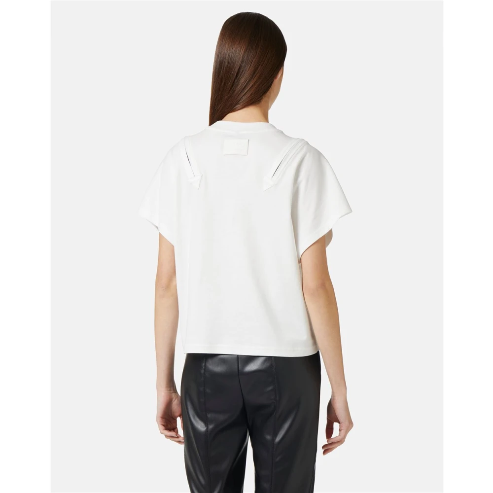 Iceberg T-shirt met decoratieve ritsen White Dames