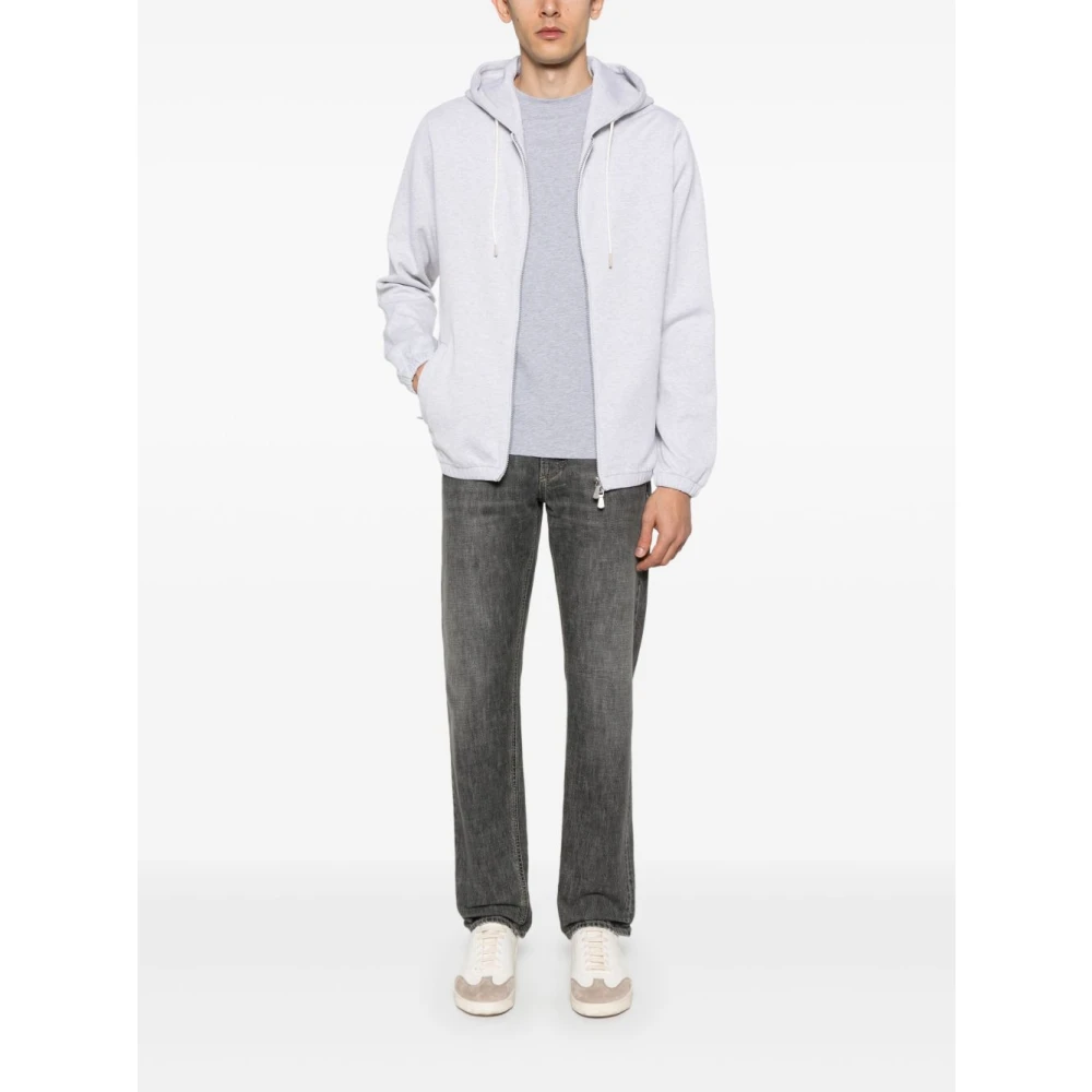 BRUNELLO CUCINELLI Grijze T-shirt voor mannen Gray Heren