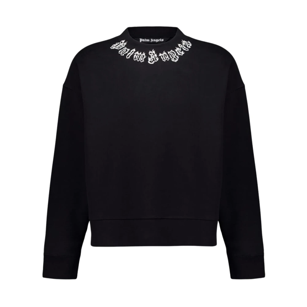 Palm Angels Sweatshirt With Logo - Male - Sweatshirts - Black - M - Sweatshirts & Hoodies