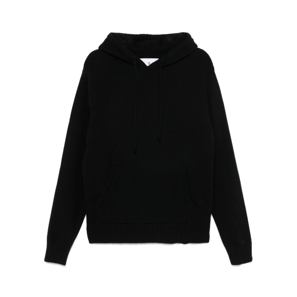 Seven Gauge Zwarte Wollen Hoodie Black Heren