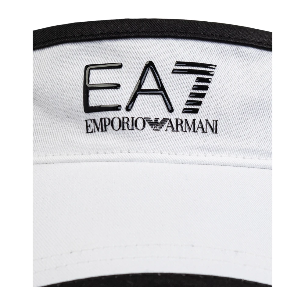 Emporio Armani EA7 Vizier met bedrukt logo White Dames