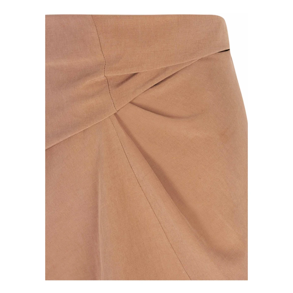 Cortana Tanami lange linnen en zijden terracotta rok Brown Dames