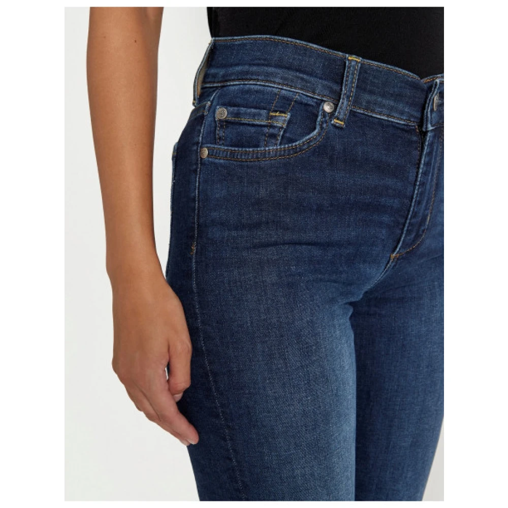 Liu Jo Flared high waist jeans met strass Blue Dames