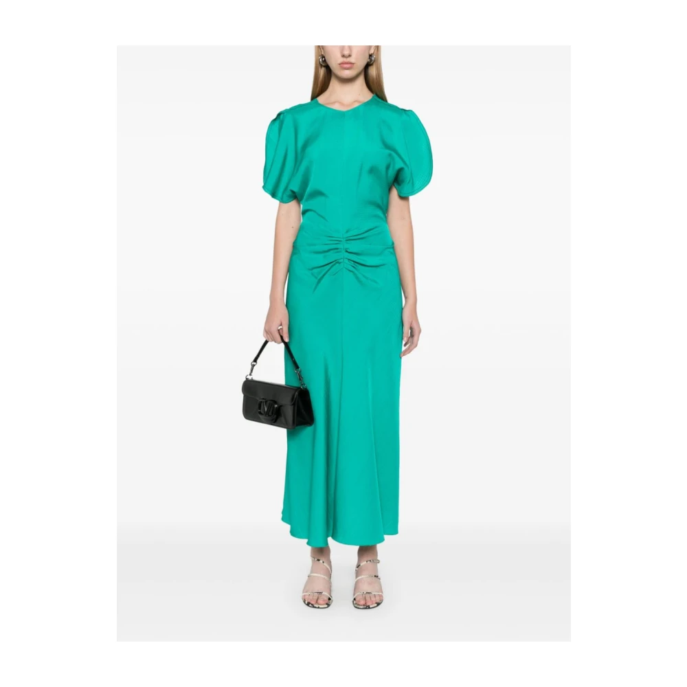 Victoria Beckham Groene Jurk met Plooien Green Dames