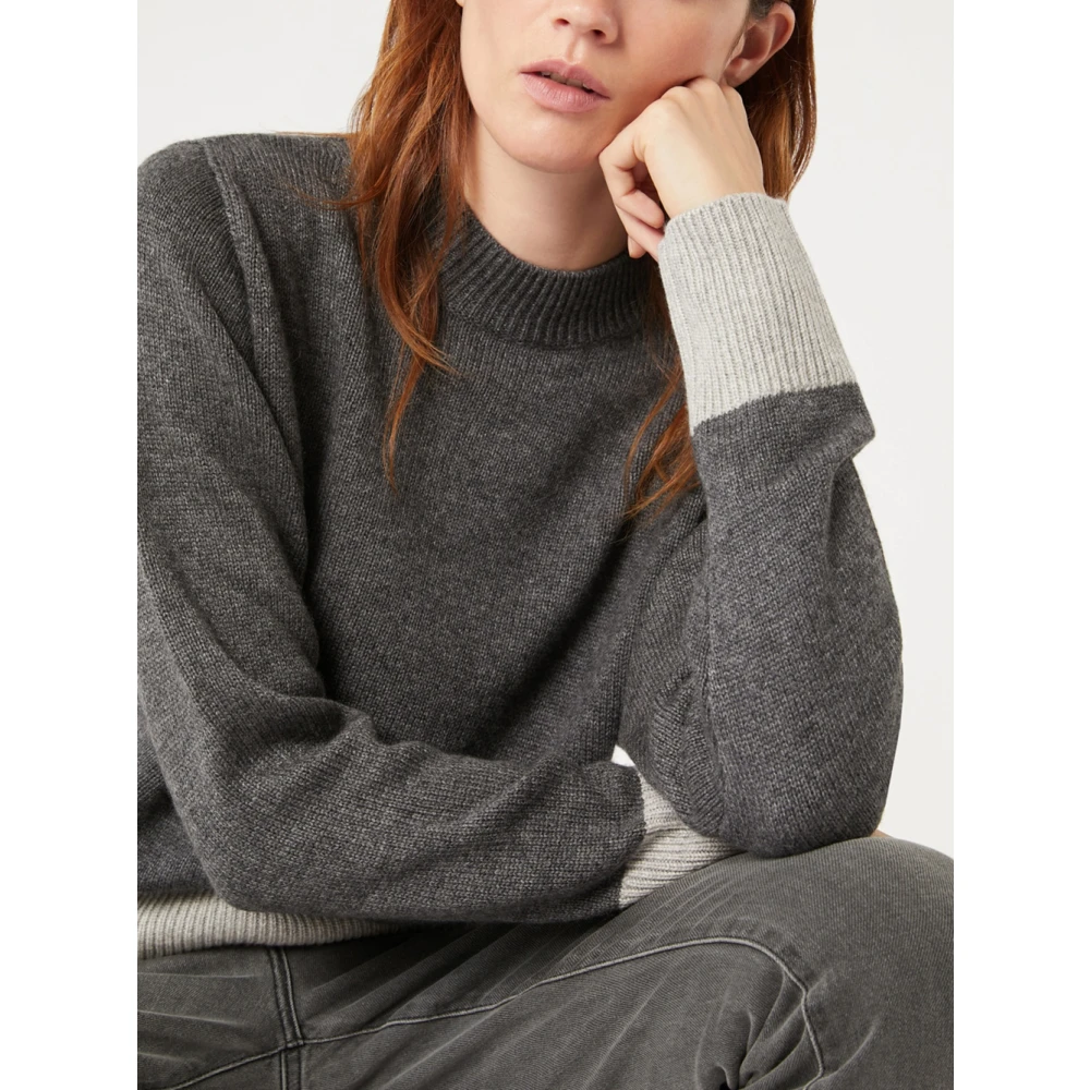 Pennyblack Grijze Wollen Blend Batwing Sweater Gray Dames